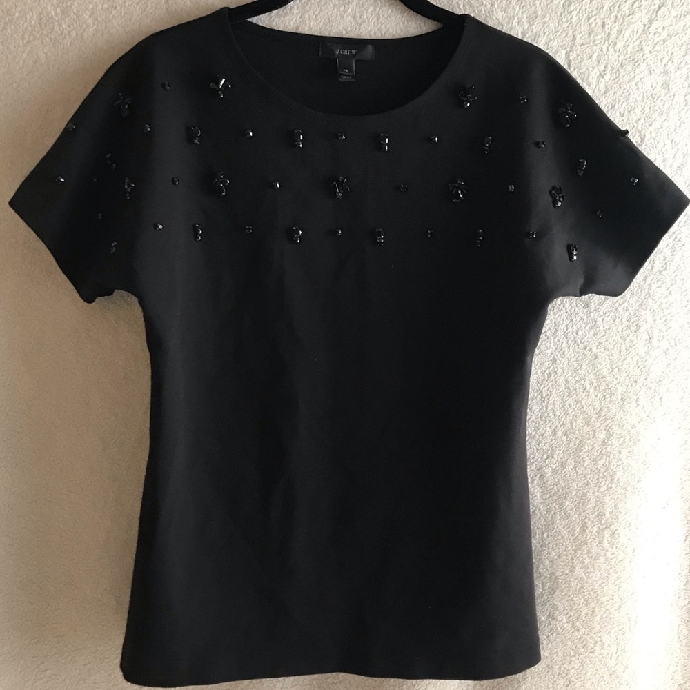 J. Crew Jeweled Dolman Top